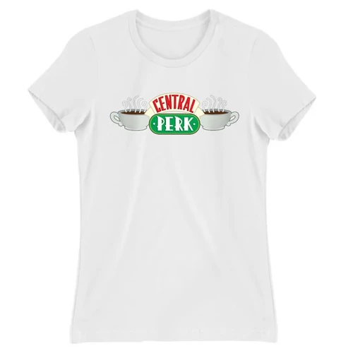 Fehér Jóbarátok női rövid ujjú póló - Central Perk Logo