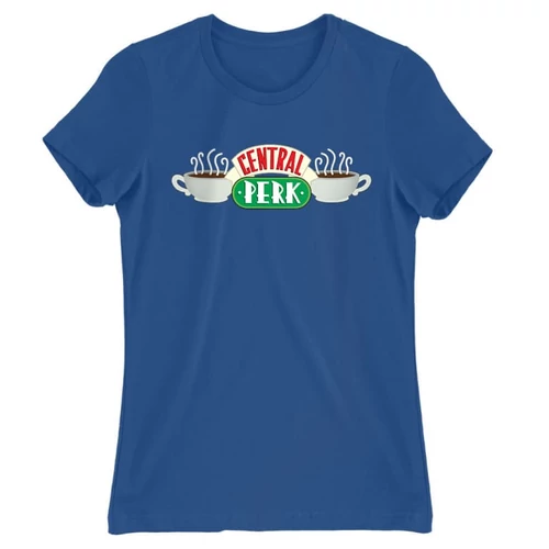 KirálykékJóbarátok női rövid ujjú póló - Central Perk Logo