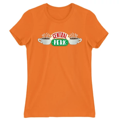 Narancs Jóbarátok női rövid ujjú póló - Central Perk Logo