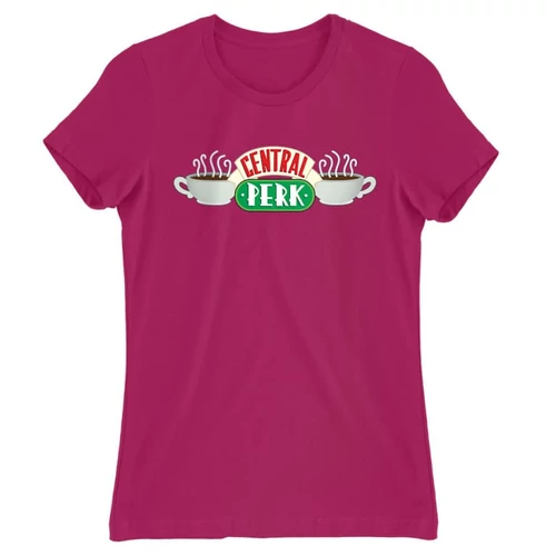Pink Jóbarátok női rövid ujjú póló - Central Perk Logo
