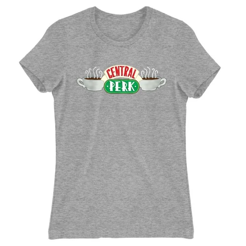 Sportszürke Jóbarátok női rövid ujjú póló - Central Perk Logo
