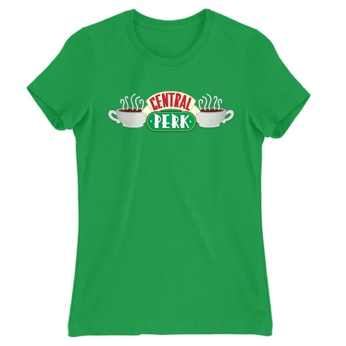 Zöld Jóbarátok női rövid ujjú póló - Central Perk Logo