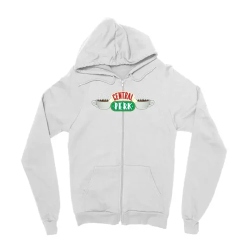 Fehér Jóbarátok zipzáros pulóver - Central Perk Logo