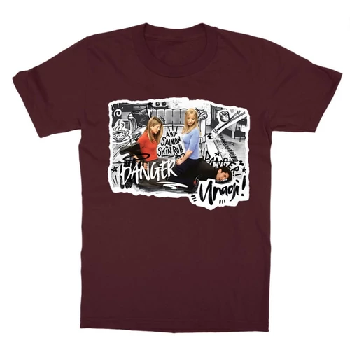 Bordó Jóbarátok gyerek rövid ujjú póló - Danger - Unagi