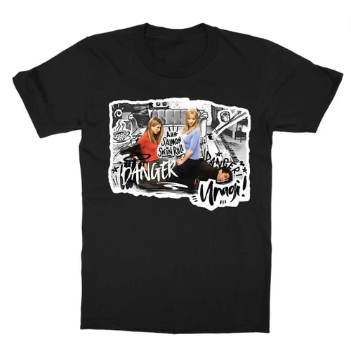 Fekete Jóbarátok gyerek rövid ujjú póló - Danger - Unagi