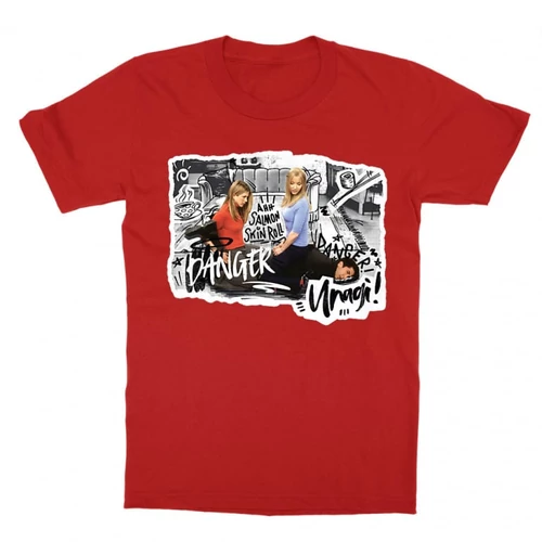 Piros Jóbarátok gyerek rövid ujjú póló - Danger - Unagi