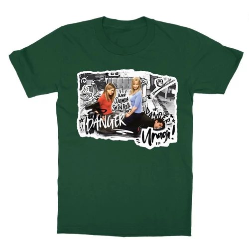 Sötétzöld Jóbarátok gyerek rövid ujjú póló - Danger - Unagi