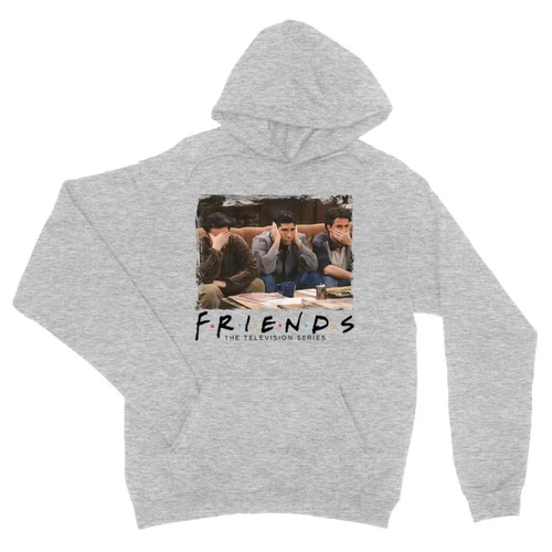 Sportszürke Jóbarátok kapucnis pulóver - Don't see, Don't hear, Don't speak