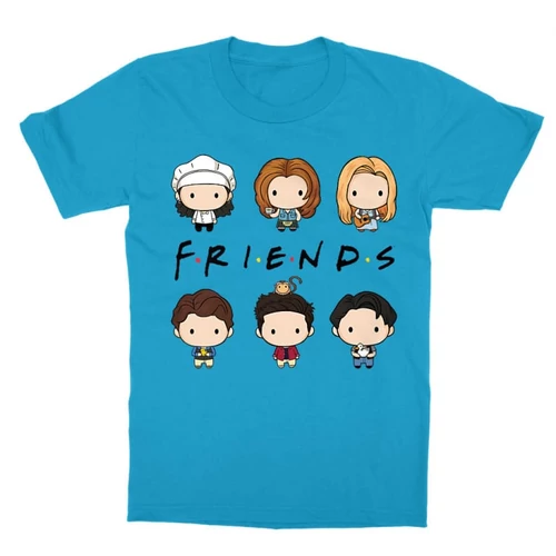 Atollkék Jóbarátok gyerek rövid ujjú póló - Friends chibi group