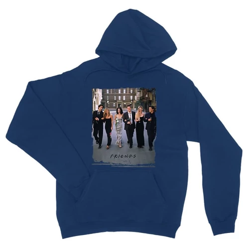 Királykék Jóbarátok unisex kapucnis pulóver - Friends Poster