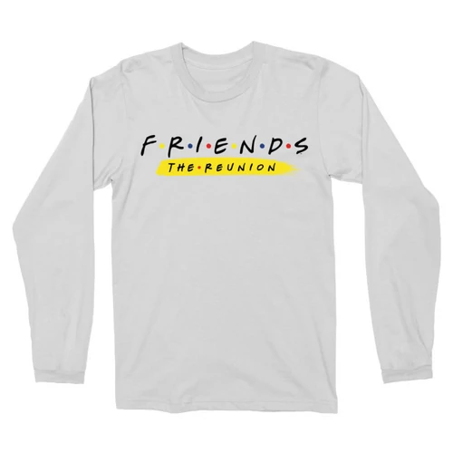 Fehér Jóbarátok férfi hosszú ujjú póló - Friends Reunion Logo