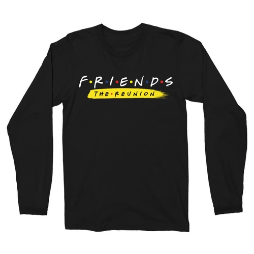 Fekete Jóbarátok férfi hosszú ujjú póló - Friends Reunion Logo