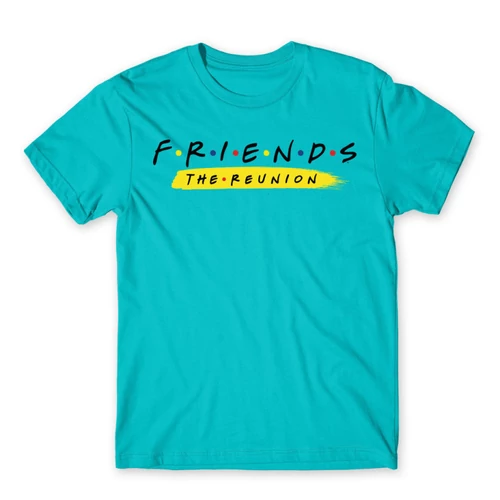 Atollkék Jóbarátok férfi rövid ujjú póló - Friends Reunion Logo
