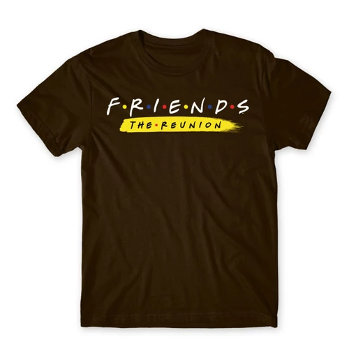 Barna Jóbarátok férfi rövid ujjú póló - Friends Reunion Logo