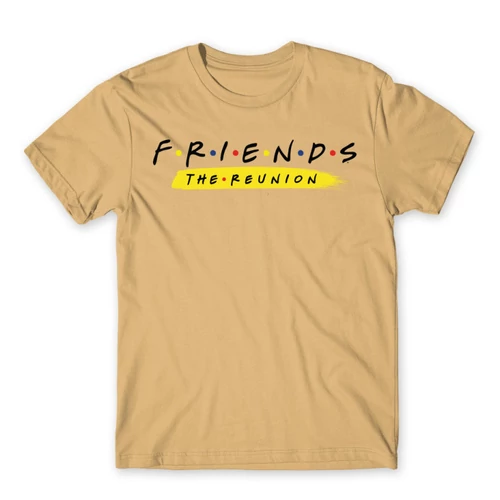 Homok Jóbarátok férfi rövid ujjú póló - Friends Reunion Logo