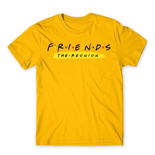 Sárga Jóbarátok férfi rövid ujjú póló - Friends Reunion Logo