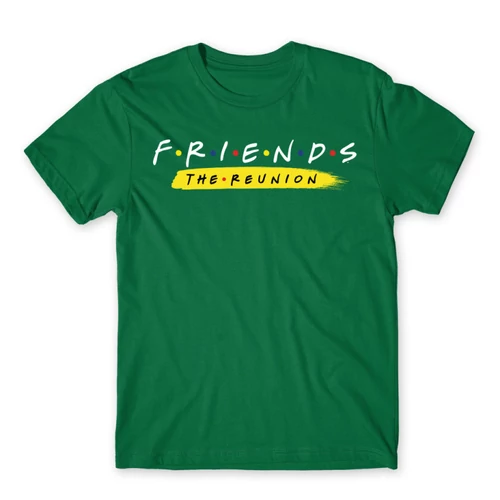 Zöld Jóbarátok férfi rövid ujjú póló - Friends Reunion Logo