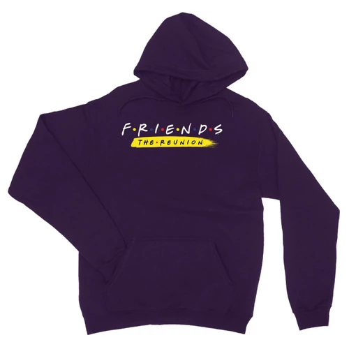 Sötétlila Jóbarátok kapucnis pulóver - Friends Reunion Logo
