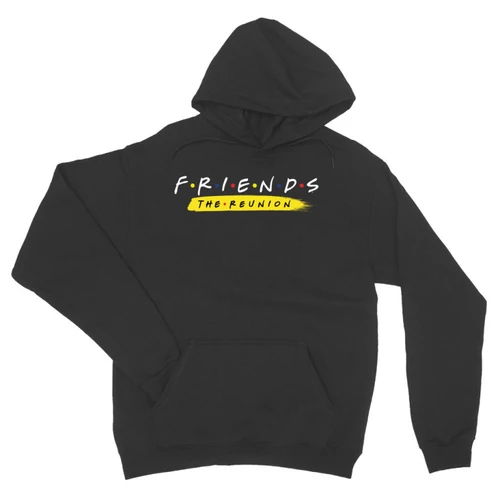 Sötétszürke Jóbarátok kapucnis pulóver - Friends Reunion Logo