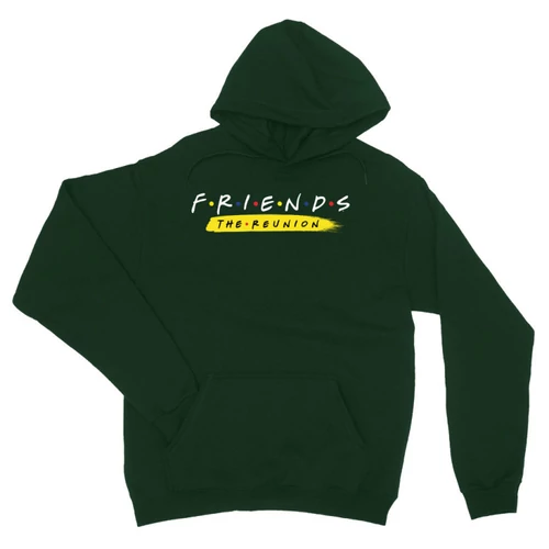 Sötétzöld Jóbarátok kapucnis pulóver - Friends Reunion Logo