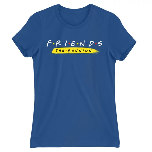 Királykék Jóbarátok női rövid ujjú póló - Friends Reunion Logo