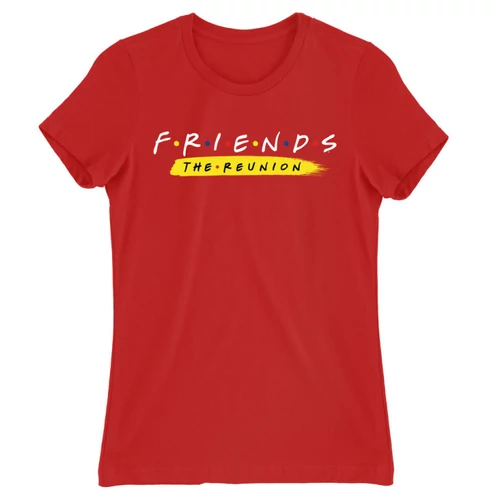 Piros Jóbarátok női rövid ujjú póló - Friends Reunion Logo