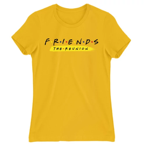 Sárga Jóbarátok női rövid ujjú póló - Friends Reunion Logo