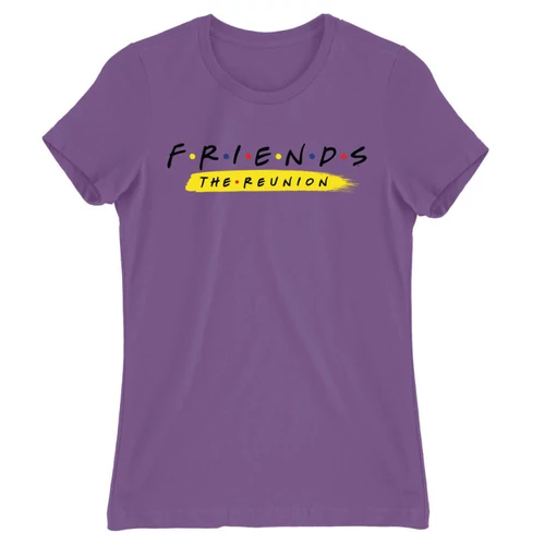 Világoslila Jóbarátok női rövid ujjú póló - Friends Reunion Logo