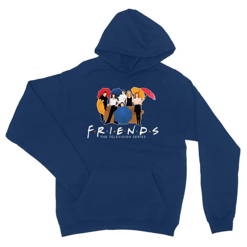 Királykék Jóbarátok unisex kapucnis pulóver - Friends Team