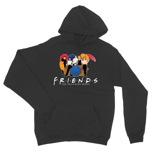 Sötétszürke Jóbarátok unisex kapucnis pulóver - Friends Team