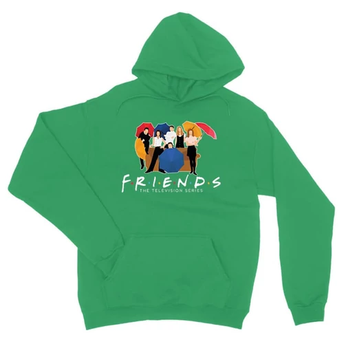 Zöld Jóbarátok unisex kapucnis pulóver - Friends Team