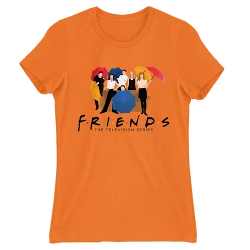 Narancs Jóbarátok női rövid ujjú póló - Friends Team