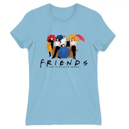 Világoskék Jóbarátok női rövid ujjú póló - Friends Team
