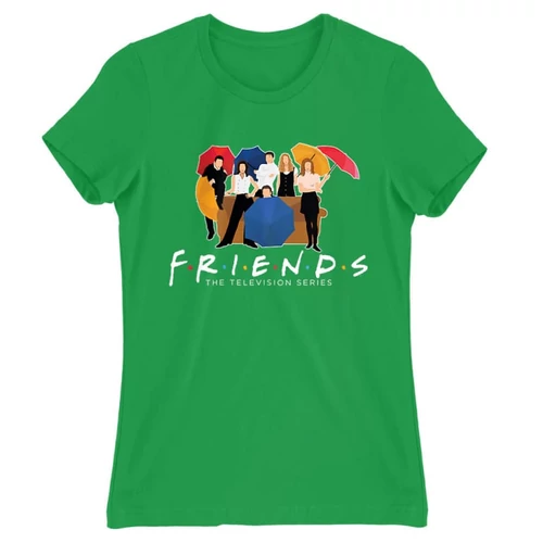 Zöld Jóbarátok női rövid ujjú póló - Friends Team