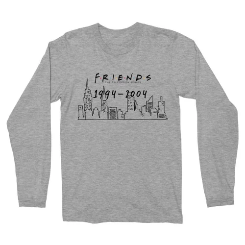 Sportszürke Jóbarátok férfi hosszú ujjú póló - Friends city