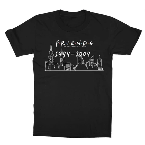 Fekete Jóbarátok gyerek rövid ujjú póló - Friends city