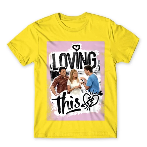 Citromsárga Jóbarátok férfi rövid ujjú póló - Friends - Loving this