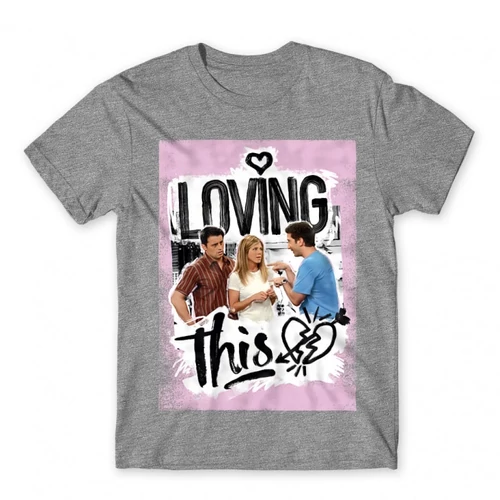 Sportszürke Jóbarátok férfi rövid ujjú póló - Friends - Loving this