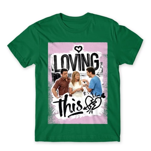 Zöld Jóbarátok férfi rövid ujjú póló - Friends - Loving this