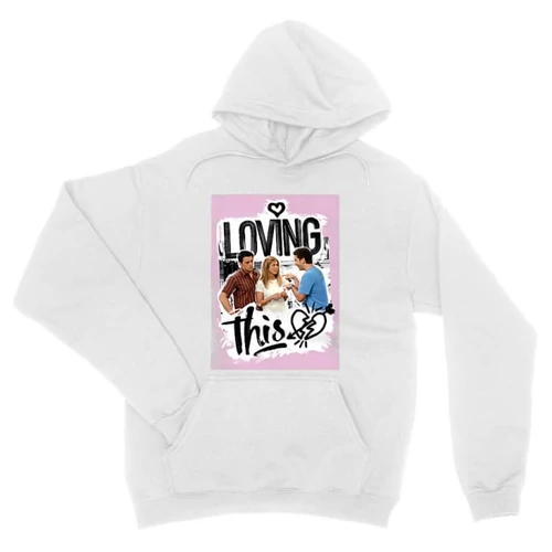 Fehér Jóbarátok kapucnis pulóver - Friends  - Loving this