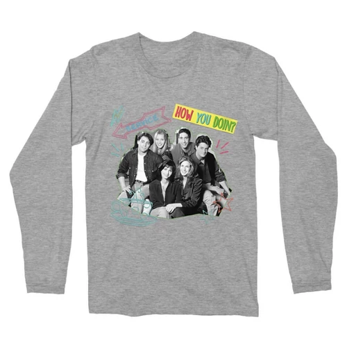 Sportszürke Jóbarátok férfi hosszú ujjú póló - Central Perk Logo
