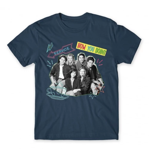 Denim Jóbarátok férfi rövid ujjú póló - How you doin? - Team