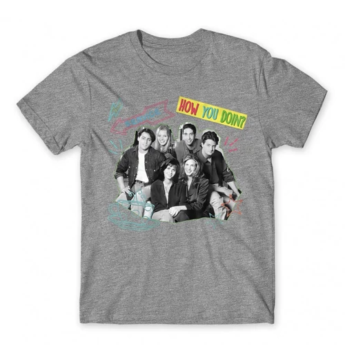 Sportszürke Jóbarátok férfi rövid ujjú póló - How you doin? - Team