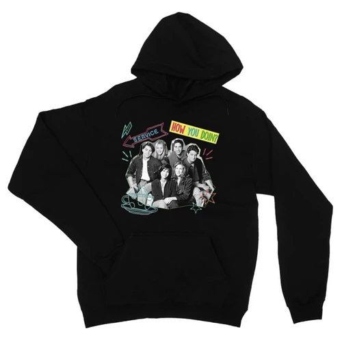 Fekete Jóbarátok unisex kapucnis pulóver - How you doin? - Team