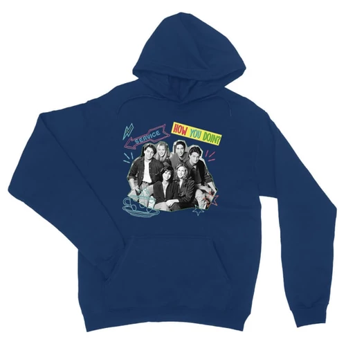 Királykék Jóbarátok unisex kapucnis pulóver - How you doin? - Team