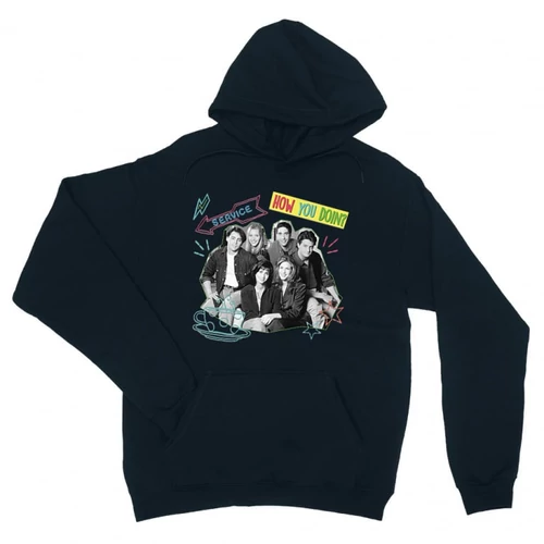Sötétkék Jóbarátok unisex kapucnis pulóver - How you doin? - Team