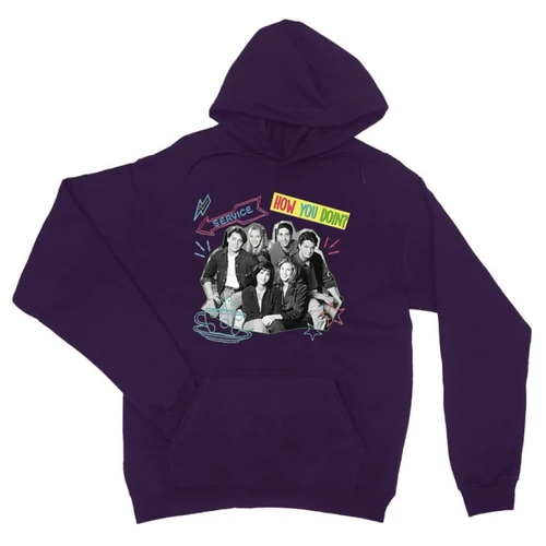 Sötétlila Jóbarátok unisex kapucnis pulóver - How you doin? - Team