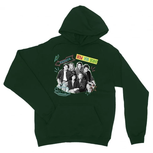Sötétzöld Jóbarátok unisex kapucnis pulóver - How you doin? - Team