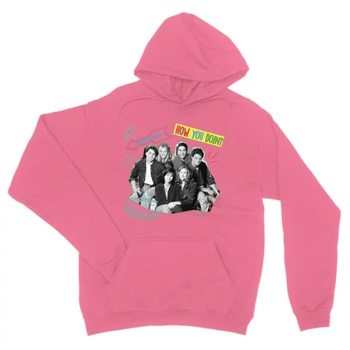 Világos rózsaszín Jóbarátok unisex kapucnis pulóver - How you doin? - Team