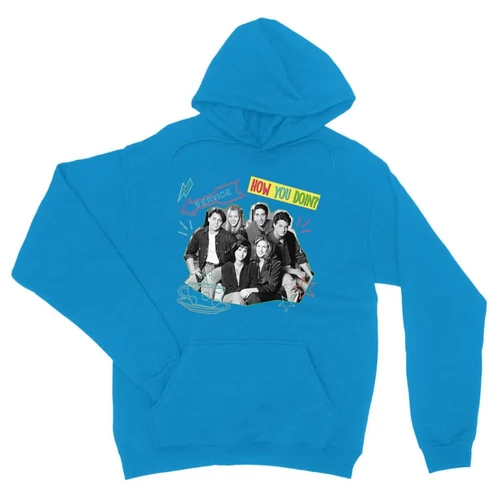 Zafírkék Jóbarátok unisex kapucnis pulóver - How you doin? - Team
